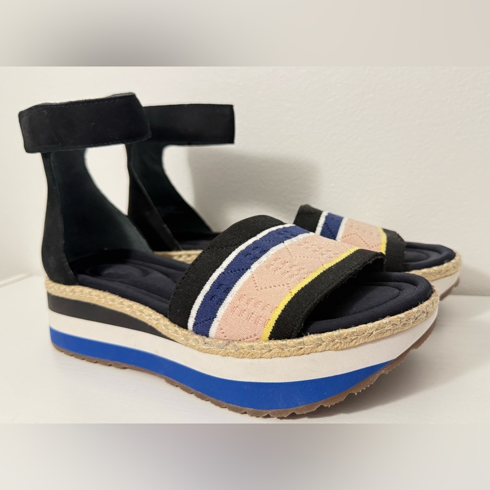 OTBT Black and Blue Platform Sandals